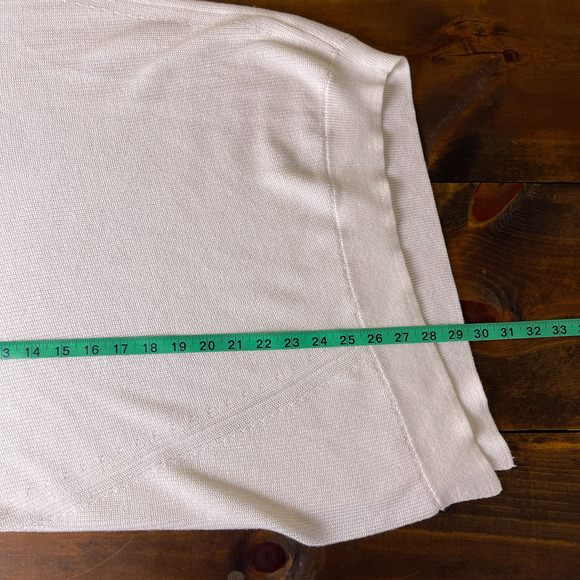 Athleta Asym Rest Day Ivory Sweater side slit Ivory Off White Knit Women's Small - Picture 8 of 8